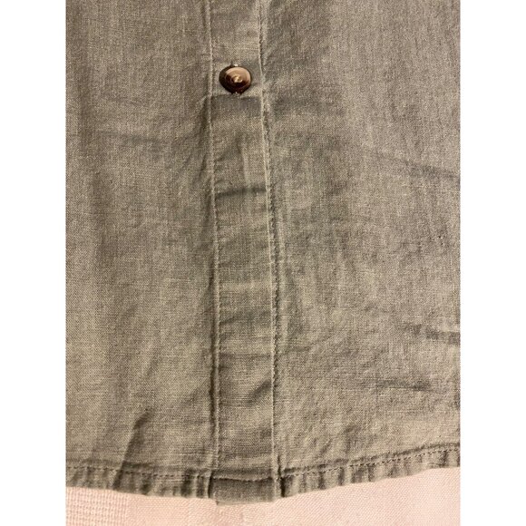Cato Womens Sage Green Button-Back Top M Casual Popover Flowy City Comfy Blouse - Picture 13 of 13